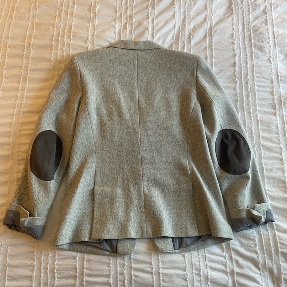 Loft Gray Ponte Blazer with Elbow Patches - Picture 4 of 7